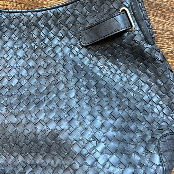 Coldwater Creek shoulder bag textured woven charcoal gray - Picture 4 of 11